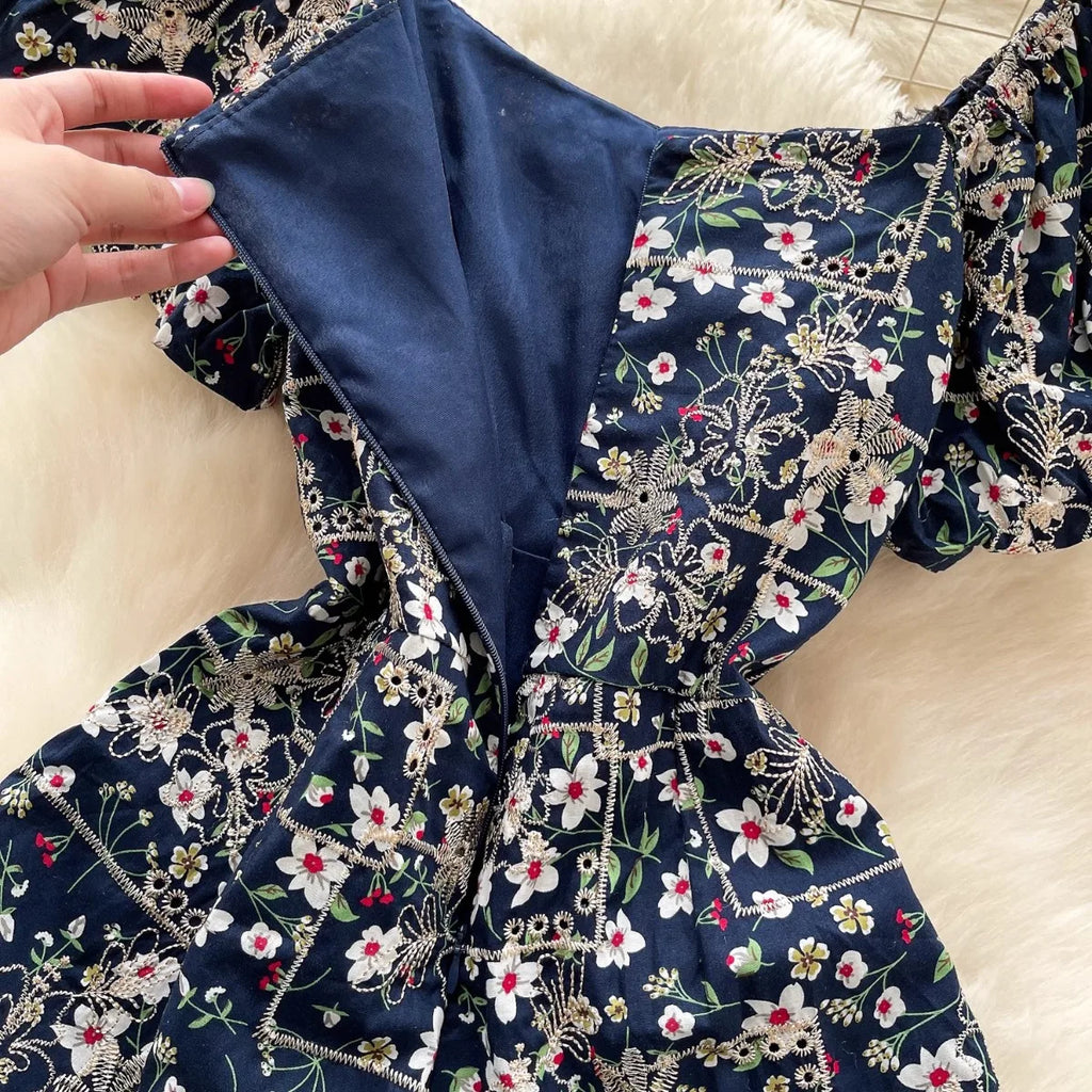 Women Floral Romper Off Shoulder Ruffle Sleeve Shorts Jumpsuit Cute Elegant Fit Body Summer Outfit 2025 Trendy Clothing