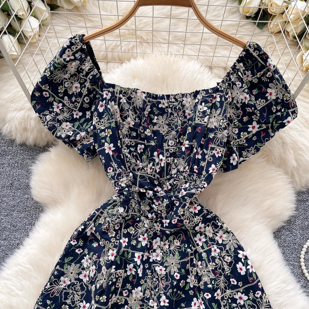 Women Floral Romper Off Shoulder Ruffle Sleeve Shorts Jumpsuit Cute Elegant Fit Body Summer Outfit 2025 Trendy Clothing