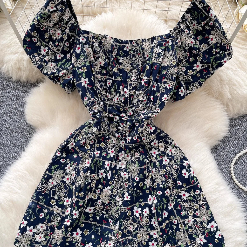 Women Floral Romper Off Shoulder Ruffle Sleeve Shorts Jumpsuit Cute Elegant Fit Body Summer Outfit 2025 Trendy Clothing