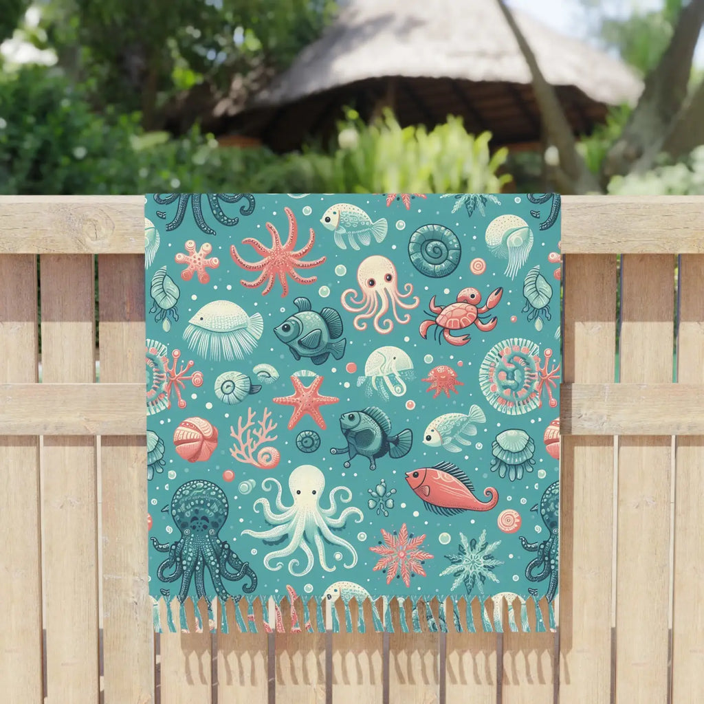 Vibrant Boho Beach Cloth – Marine Polyester - Dipaliz