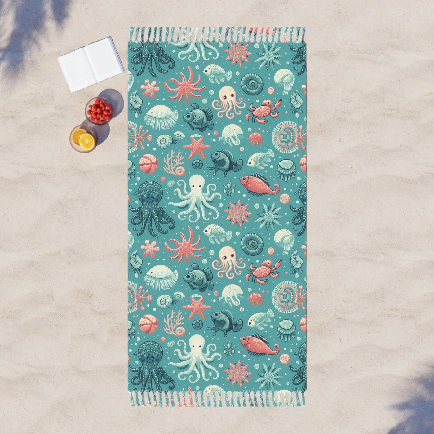 Vibrant Boho Beach Cloth – Marine Polyester - Dipaliz